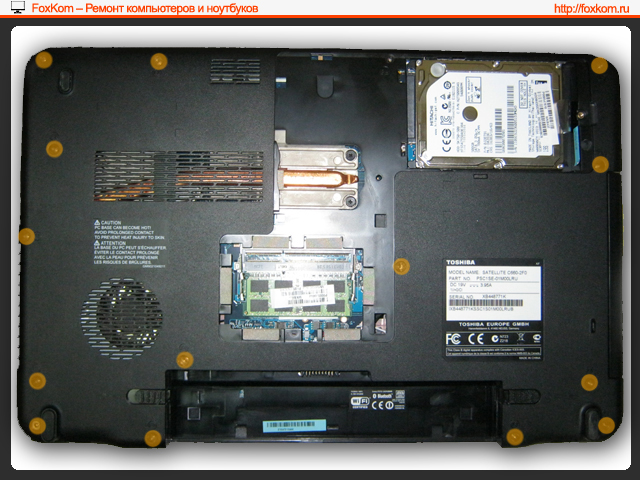 Как Разобрать Ноутбук Toshiba Satellite C660-1tn